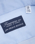 Finamore Napoli shirt collo eduardo jaquard stripe blue