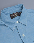 RRL Painted Chambray Workshirt Reactive Blue