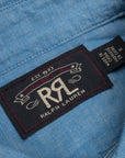 RRL Painted Chambray Workshirt Reactive Blue