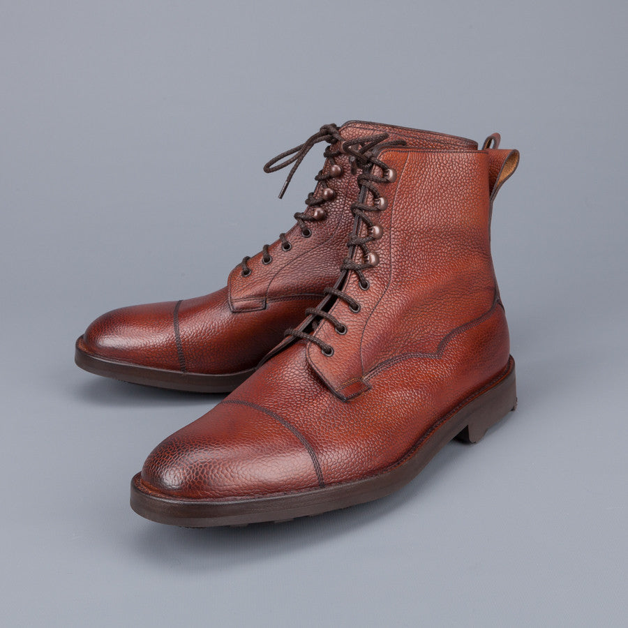Edward Green Galway in Rosewood country calf grain leather last 64 Veldtschoen construction