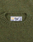 Laurence J. Smith Super soft Seamless Crew Neck Pullover Olive Groove