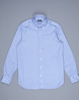 Finamore Gaeta Shirt Collo Lucio Washed Oxford Dark Blue