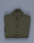 Zanone Warm Chioto Mock Neck Cardigan Oliva Militare