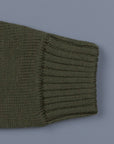 Zanone Warm Chioto Mock Neck Cardigan Oliva Militare