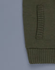 Zanone Warm Chioto Mock Neck Cardigan Oliva Militare