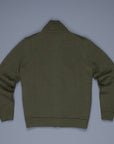 Zanone Warm Chioto Mock Neck Cardigan Oliva Militare