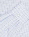 Finamore 'Traveller' Shirt Napoli Fit Collar Lucio Alumo Twill Blue windowpane check
