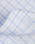 Finamore 'Traveller' Shirt Milano Fit Collar Lucio Alumo Twill Blue windowpane check
