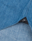 Finamore Gaeta Shirt Lucio Collar washed blue denim medium weight