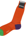 Pantherella Stratford merino wool socks Burnt Orange