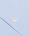 Finamore Milano shirt collo Eduardo blue bengal stripe twill