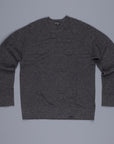 James Perse cashmere raglan crew neck bubble knit charcoal