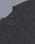 James Perse cashmere raglan crew neck bubble knit charcoal