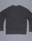 James Perse cashmere raglan crew neck bubble knit charcoal