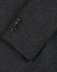 De Petrillo x Frans Boone jacket Shetland Herringbone two tone windowpane teal