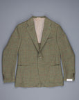 De Petrillo x Frans Boone jacket Shetland Herringbone two tone windowpane moss