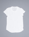 James Perse Women Sheer Slub Crew Neck Tee White