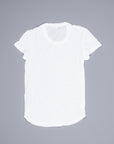 James Perse Women Sheer Slub Crew Neck Tee White