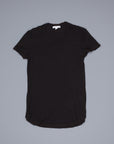James Perse Women Sheer Slub Crew Neck Tee Black