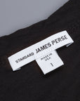 James Perse Women Sheer Slub Crew Neck Tee Black