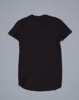 James Perse Women Sheer Slub Crew Neck Tee Black