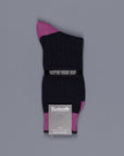 Pantherella berwick merino wool socks navy/damson