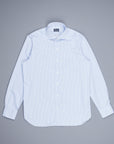 Finamore 'Traveller' shirt Napoli fit Collar Eduardo Alumo light Blue stripe poplin