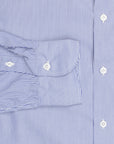 Finamore 'Traveller' Shirt Napoli Fit Collar Eduardo Navy Stripe Alumo poplin