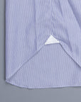 Finamore 'Traveller' Shirt Napoli Fit Collar Eduardo Navy Stripe Alumo poplin