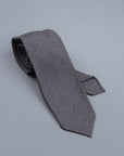 Finamore Cravatta Sette Pieghe Wool Grigio Scuro