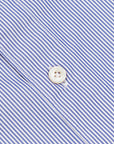Finamore Tokyo Shirt Lucio Collar Navy Stripe Poplin