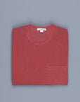 James Perse Crew Neck Pocket Tee Suede Jersey Claret