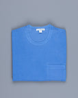 James Perse Crew Neck Pocket Tee Suede Jersey Electric Blue