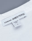 James Perse Longsleeve Crew Neck Suede Jersey White
