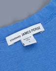 James Perse Crew Neck Pocket Tee Suede Jersey Electric Blue