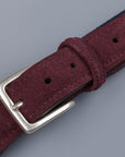 Anderson's x Frans Boone woven belt Navy -  Burgundy suede