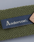 Anderson's x Frans Boone woven belt olive -  tan suede