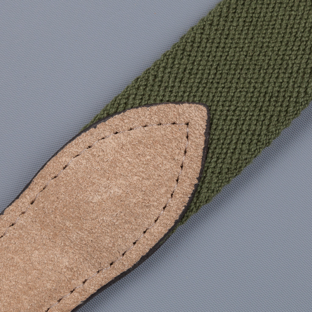 Anderson&#39;s x Frans Boone woven belt olive -  tan suede