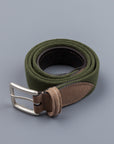 Anderson's x Frans Boone woven belt olive -  tan suede