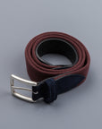 Anderson's x Frans Boone woven belt Burgundy Blu-suede
