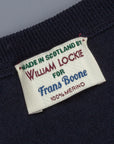 William Lockie x Frans Boone 30 gauge Loro Piana Merino's Crew Neck Dark Navy