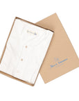 Merz B Schwanen 204 2 thread button facing shirt short sleeve white