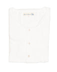 Merz B Schwanen 204 2 thread button facing shirt short sleeve white