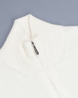 Drumohr Full Zip Cashmere Bianco Sporco