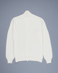 Drumohr Full Zip Cashmere Bianco Sporco