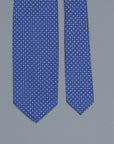 Finamore Cravatta "Sette Pieghe" Royal Blue pindots