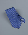 Finamore Cravatta "Sette Pieghe" Royal Blue pindots