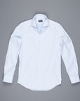 Finamore Milano Shirt Ustica collar Giro Inghlese blu