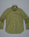 Finamore Gaeta Shirt Sergio Collar Alumo Poplin Olive