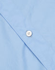 Finamore Gaeta shirt Lucio Collar Alumo poplin Avio blue